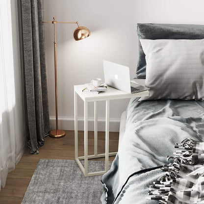 Side Tables : Snack Side Table, C Shaped End Table for Sofa Couch and Bed