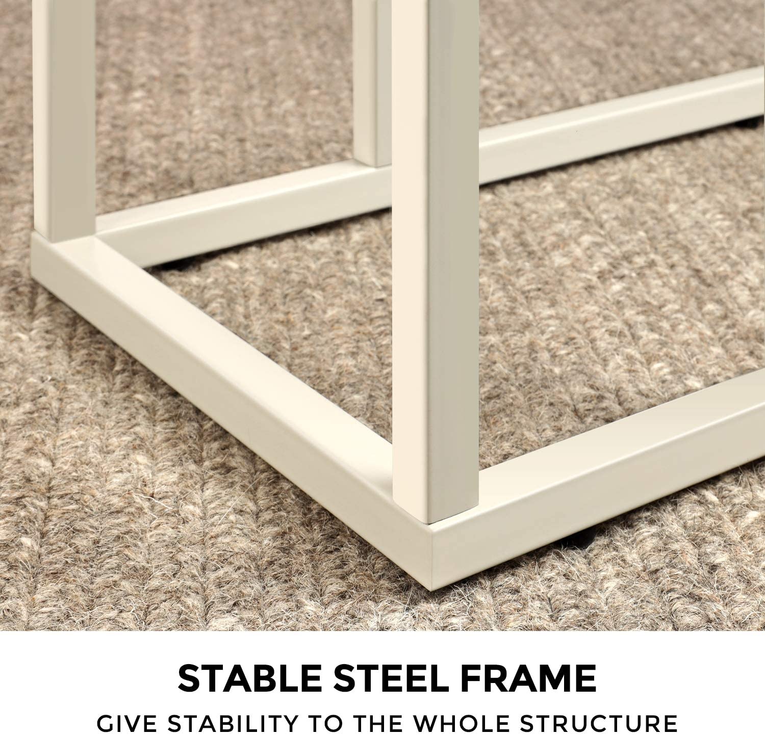 Side Tables : Snack Side Table, C Shaped End Table for Sofa Couch and Bed