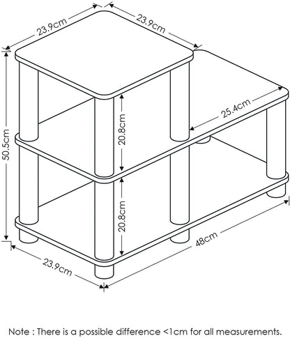   Side Tables: Turn-N-Tube Accent Decorative Shelf