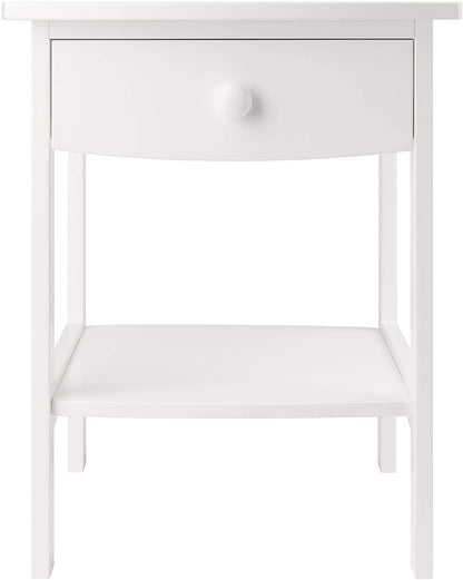 Side Tables: Wood Claire Accent Table, White