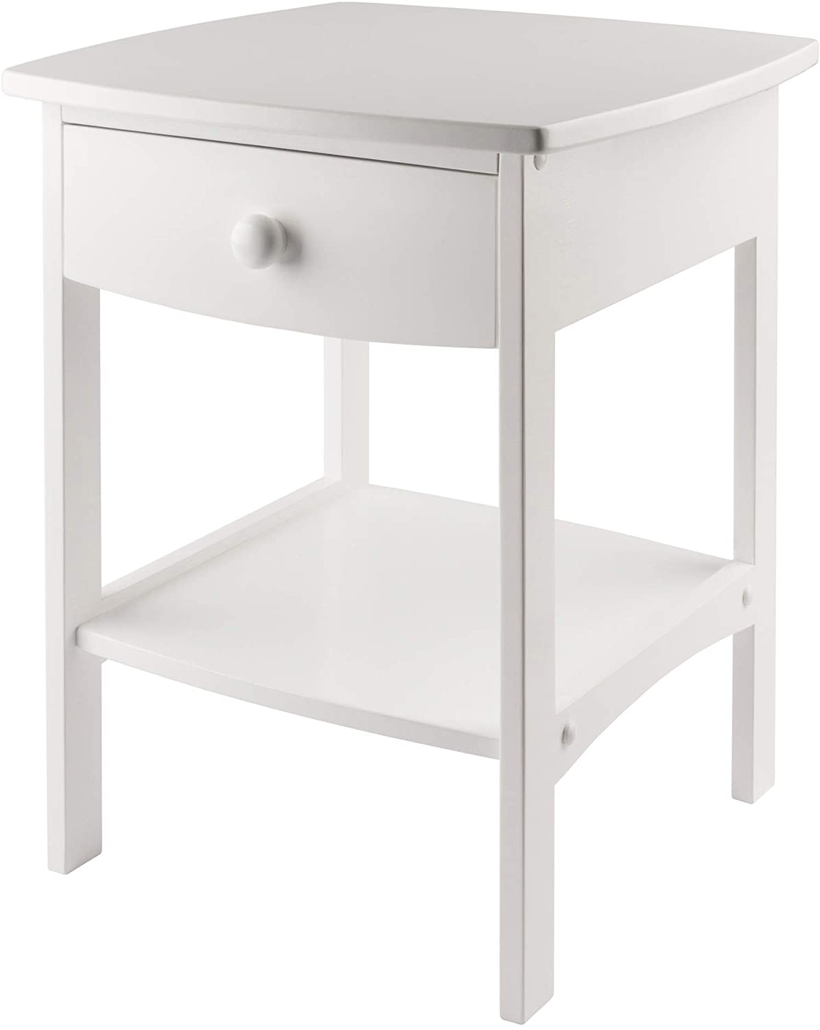 Side Tables: Wood Claire Accent Table, White