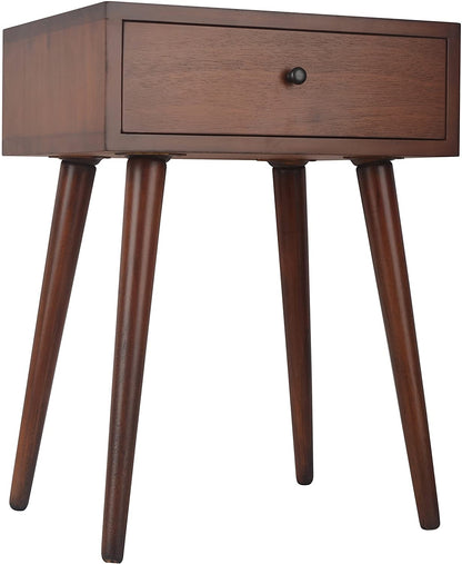 Side Tables: Wood One Drawer Side Table