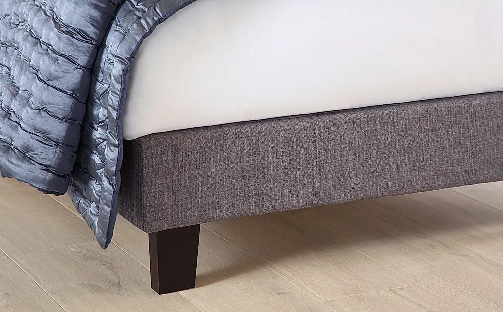 Single Bed: Berlin Style Grey Fabric Single Bed