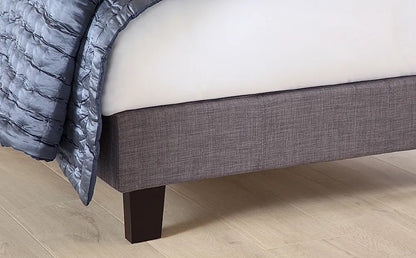 Single Bed: Berlin Style Grey Fabric Single Bed