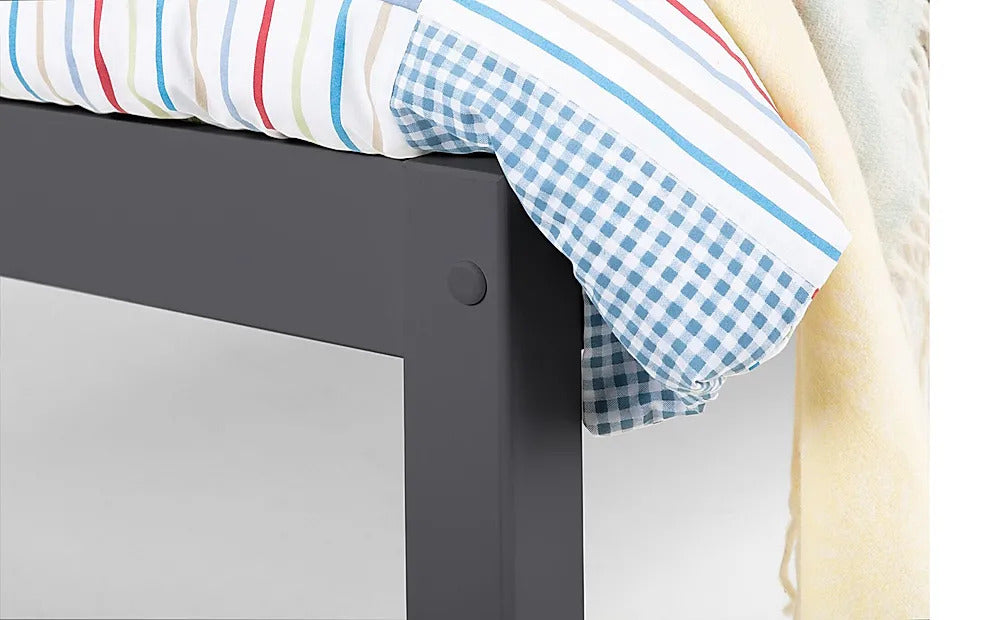 Single Bed: Dark Grey Single Bed