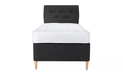 Single Bed: Fabric Single Divan Bed with Wooden feet