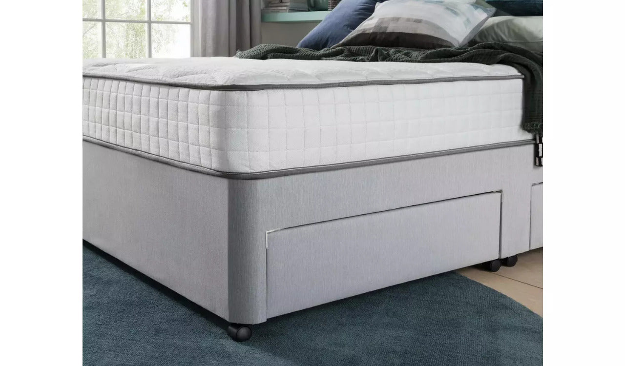 Single Bed: Grey Single Divan Bed