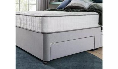 Single Bed: Grey Single Divan Bed