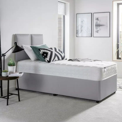 Divan Bed: Light Grey Divan Bed