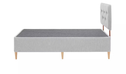 Single Bed: Light Grey Single Divan Bed