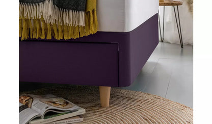 Single Bed: Luxury Fabric 2 Drawer Single Divan Bed