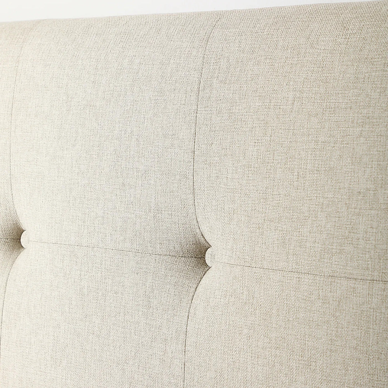 Single Bed: Oatmeal Fabric Single Bed