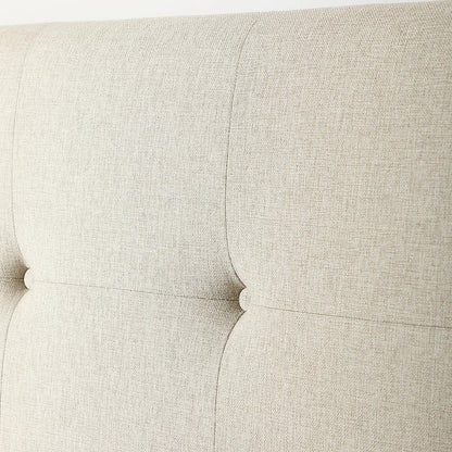 Single Bed: Oatmeal Fabric Single Bed