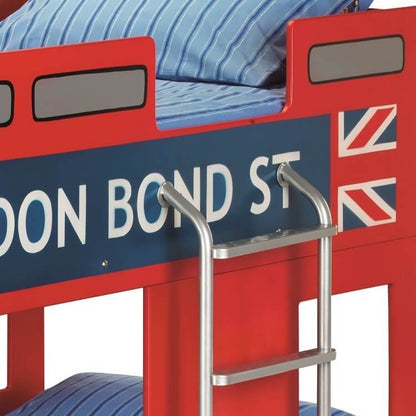 Single Bunk Bed Red London Bus Bunk Bed