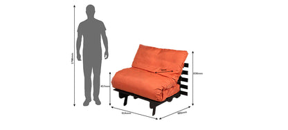  Futon: Wooden Single Futon Sofa Cum Bed