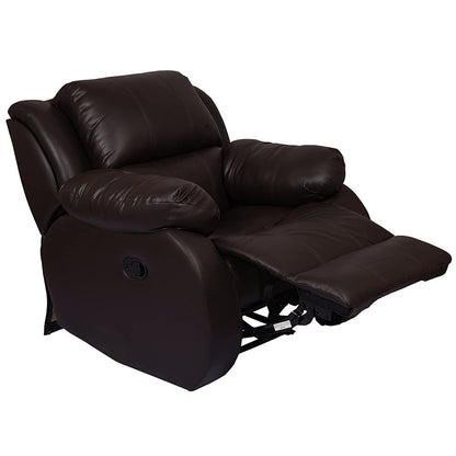 Single Seater 1 Seat Recliner Sofa with Premium Leatherette, Brown