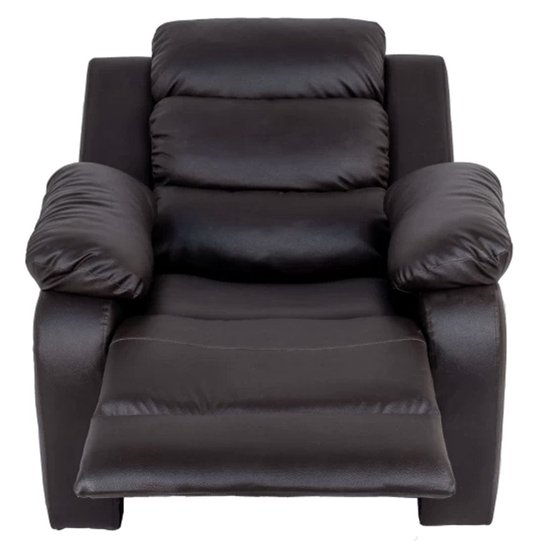 Single Seater 1 Seat Recliner Sofa with Premium Leatherette, Brown