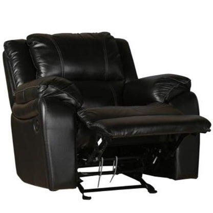 Single Seater 1 Seat Recliner Sofa with Premium Leatherette, Black