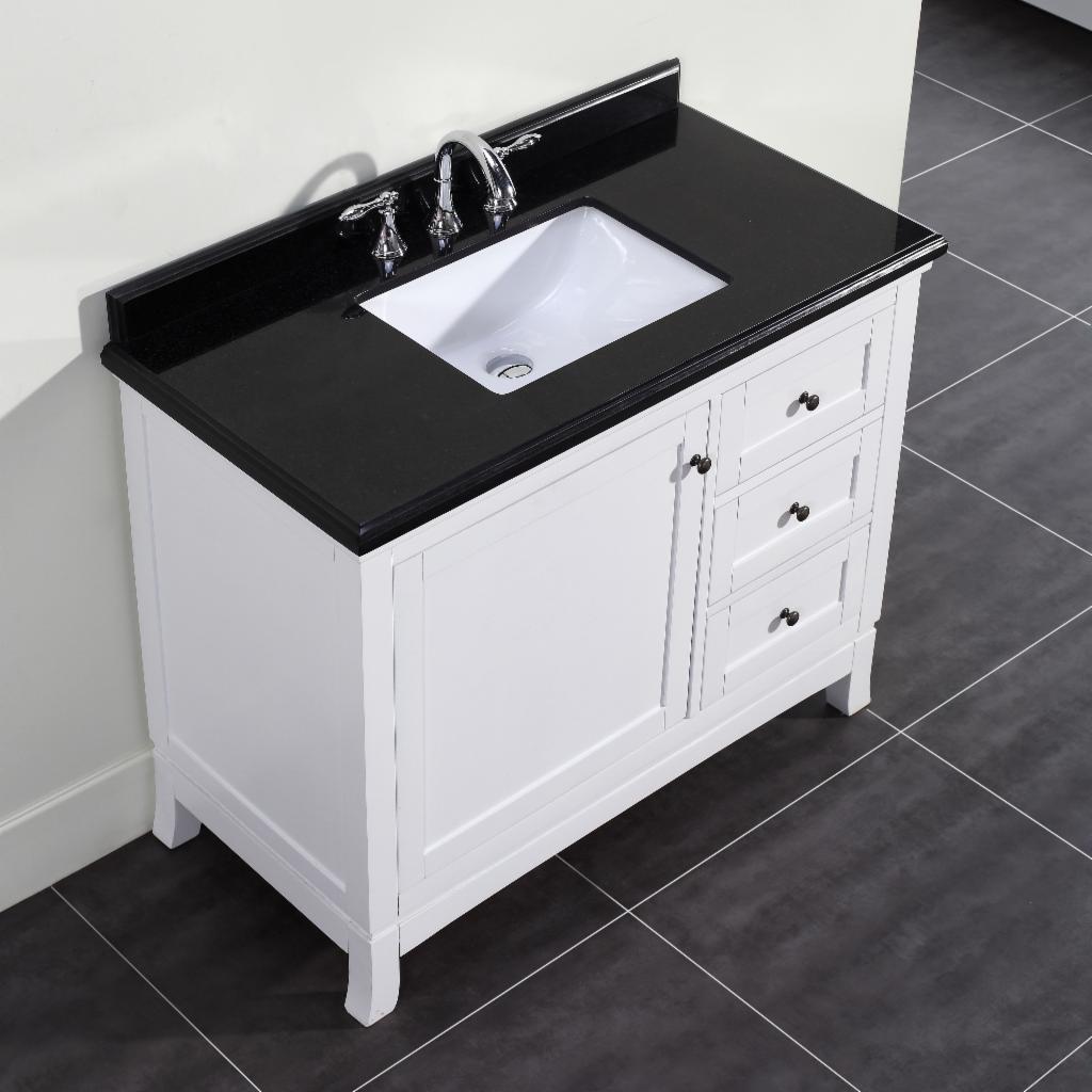 Single Sink Vanities: 42 in. Single Bathroom Vanity