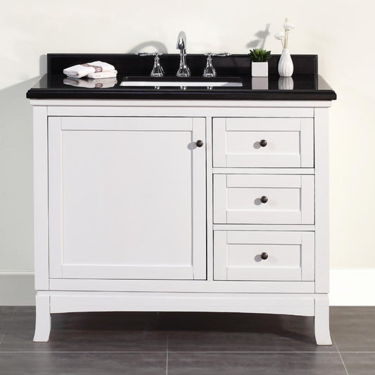 Single Sink Vanities: 42 in. Single Bathroom Vanity