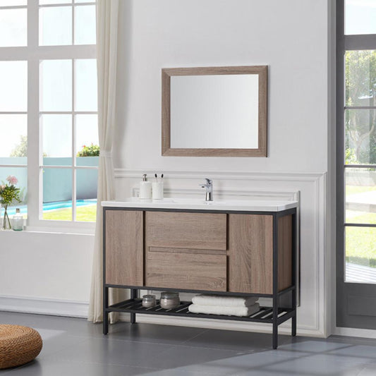 Single Sink Vanities: 48 in. Single Bathroom Vanity