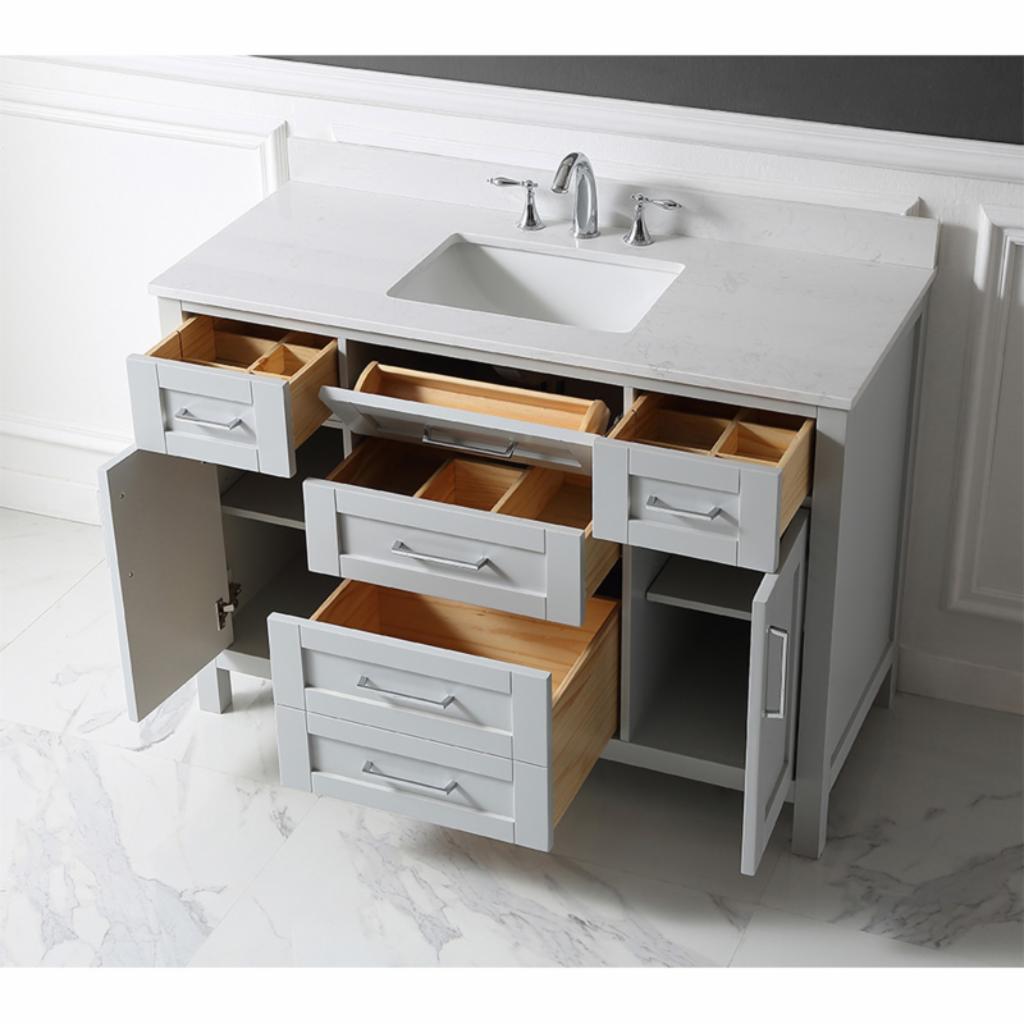 Single Sink Vanities: 48 in. Single Sink Bathroom Vanity 