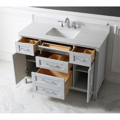 Single Sink Vanities: 48 in. Single Sink Bathroom Vanity 