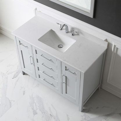Single Sink Vanities: 48 in. Single Sink Bathroom Vanity 