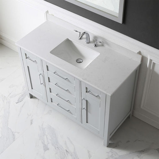 Single Sink Vanities: 48 in. Single Sink Bathroom Vanity 