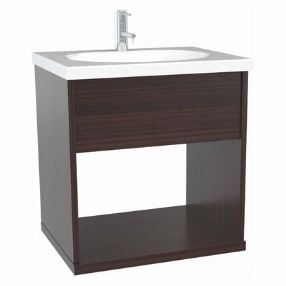 Single Sink Vanities: Espresso Wall Mounted Bathroom Vanity 
