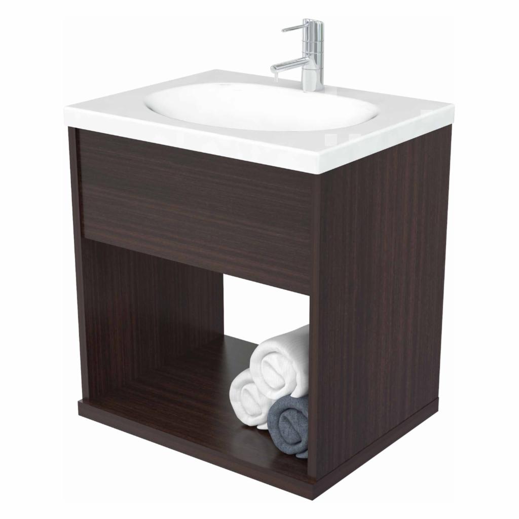 Single Sink Vanities: Espresso Wall Mounted Bathroom Vanity 
