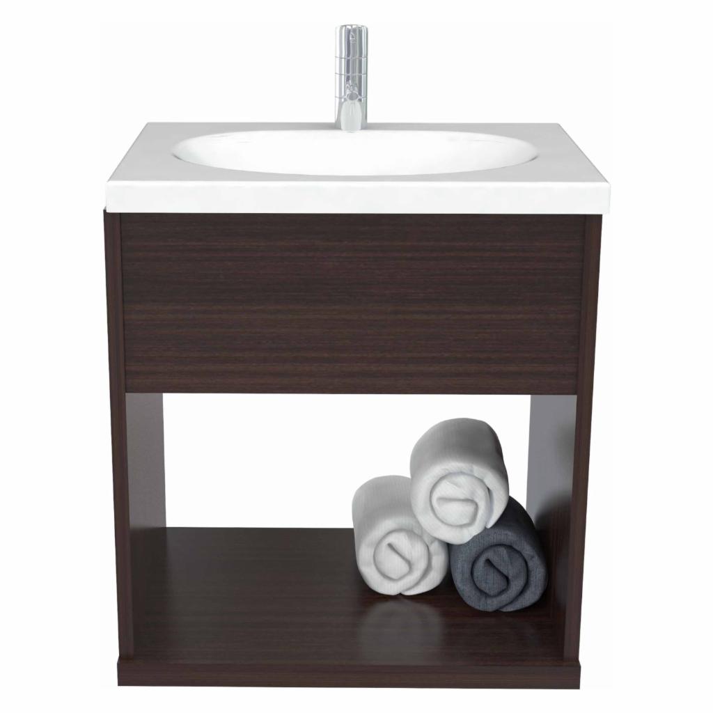 Single Sink Vanities: Espresso Wall Mounted Bathroom Vanity 