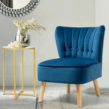 Slipper Chair: 21'' Wide Velvet Slipper Chair