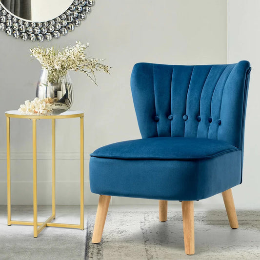 Slipper Chair: 21'' Wide Velvet Slipper Chair