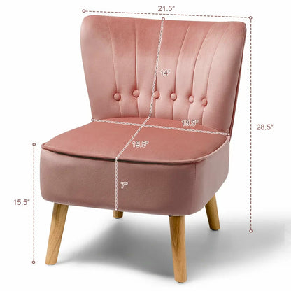 Slipper Chair: 21'' Wide Velvet Slipper Chair