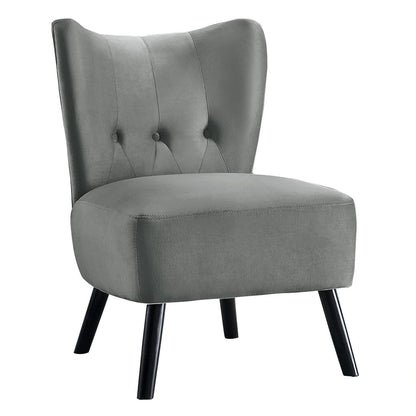 Slipper Chair: 22.5'' Wide Tufted Velvet Slipper Chair