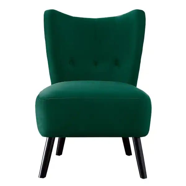 Slipper Chair: 22.5'' Wide Tufted Velvet Slipper Chair