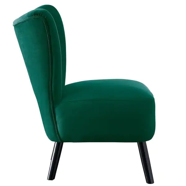 Slipper Chair: 22.5'' Wide Tufted Velvet Slipper Chair