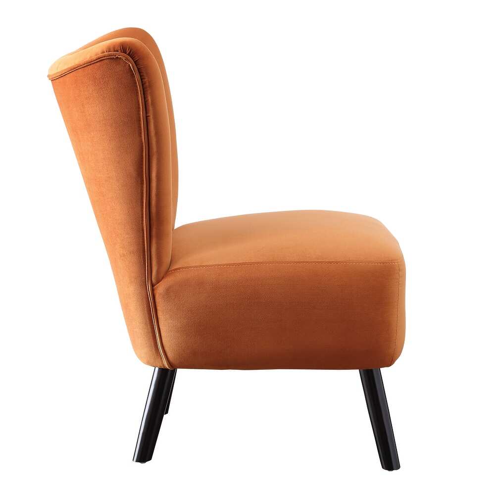 Slipper Chair: 22.5'' Wide Tufted Velvet Slipper Chair
