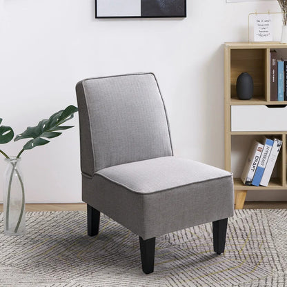 Slipper Chair: 22'' Wide Linen Slipper Chair