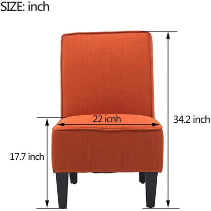 Slipper Chair: 22'' Wide Linen Slipper Chair