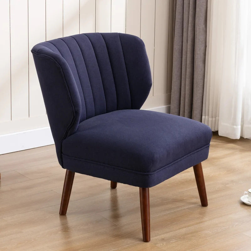 Slipper Chair: 29.25'' Wide Tufted Chenille Slipper Chair
