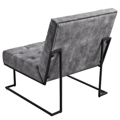 Slipper Chair: 29.33'' Wide Tufted Velvet Slipper Chair