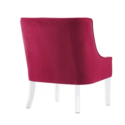 Slipper Chair: Wide Velvet Slipper Chair