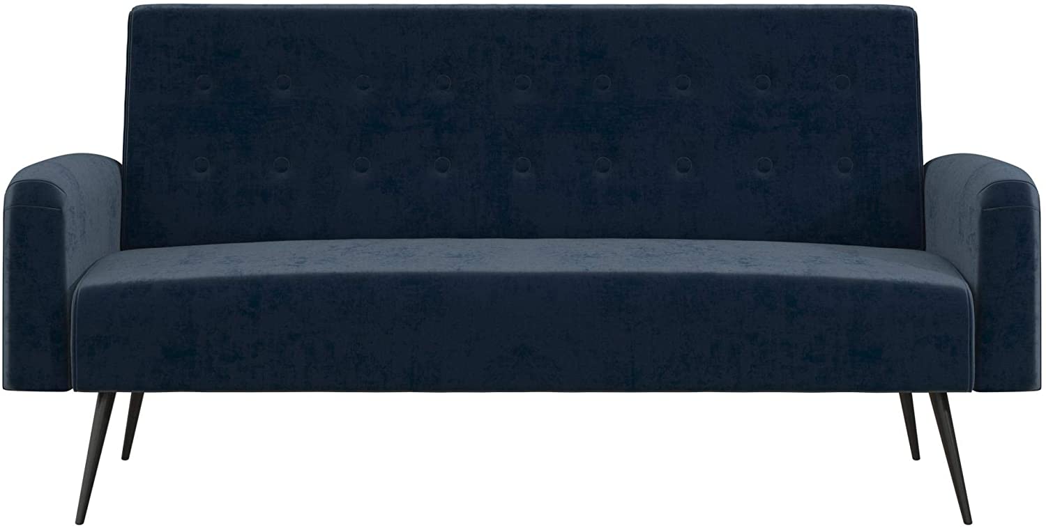 Sofa Cum Beds Convertible Sofa Bed & Couch, Blue Velvet Futon 