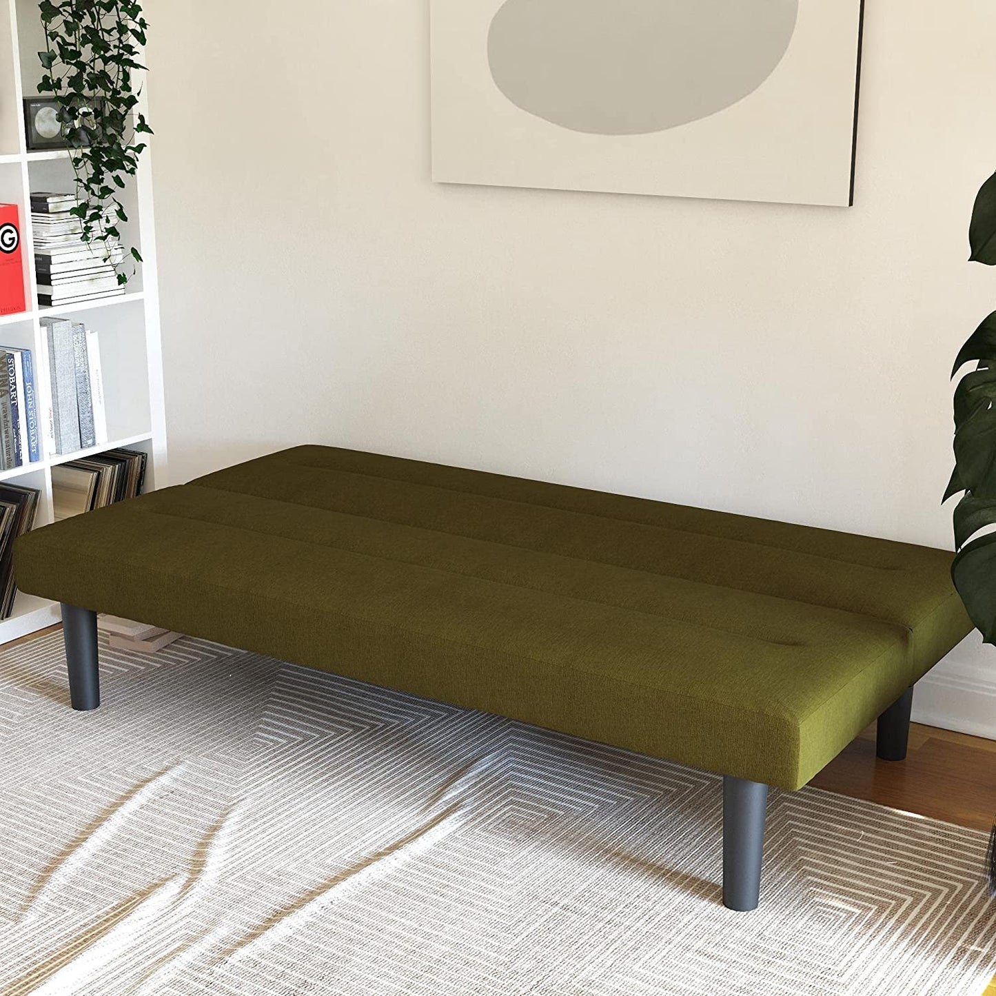 Sofa Cum Beds Couch Linen Futon, Green
