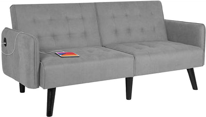 Sofa Cum Beds Furniture for Small Space, Apartment, Dorm, Living Room, Office, Light Grey