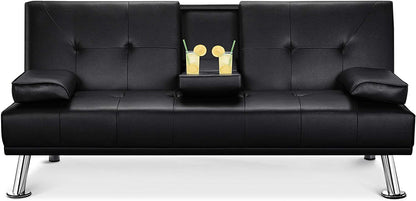 Sofa Cum Beds Reversible Daybed Guest Bed, 3 Angles Adjustable , Black 