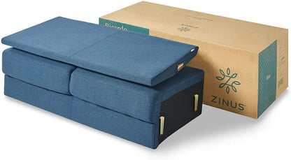 2 Seater Sofa : Loveseat Sofa Tufted Cushions Lyon Blue