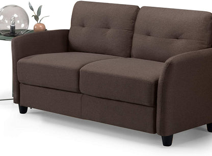 2 Seater Sofa : Loveseat Sofa Tufted Cushions Lyon Blue